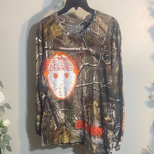 Eminem Camouflage Long Sleeve Shirt - Brown and Orange